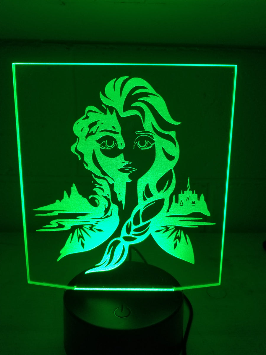 Elsa Frozen 2 acrylic night light Lazer Boyz
