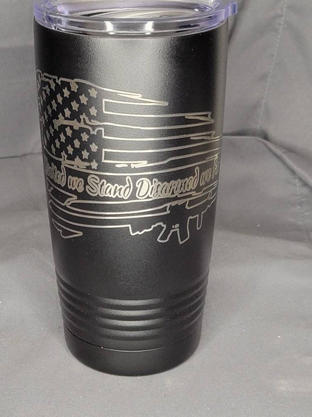 United we stand disarmed we fall tumbler