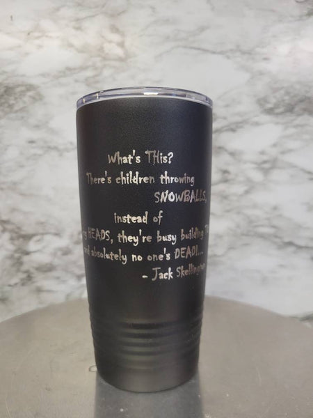 Nightmare Before Christmas Jack skellington tumbler