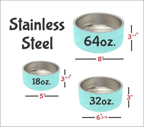 Personalized Pet Bowl, Laser Engraved Stainless Steel Dog Bowl