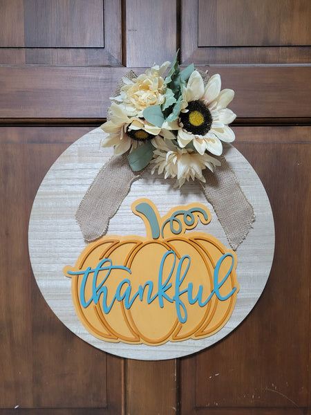 Thankful door hanger