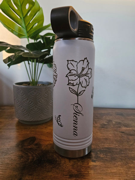 Birth month flowers drink cups