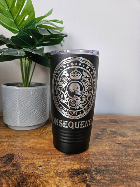 John wick inspired tumbler, blood oath marker