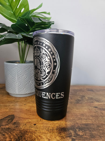 John wick inspired tumbler, blood oath marker