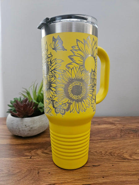 Sunflower 40 oz polar tumbler