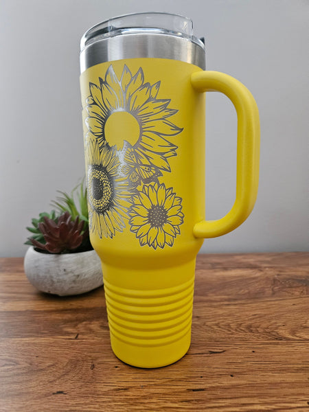 Sunflower 40 oz polar tumbler