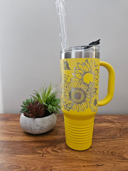 Sunflower 40 oz polar tumbler
