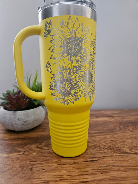 Sunflower 40 oz polar tumbler