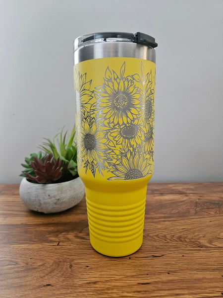 Sunflower 40 oz polar tumbler