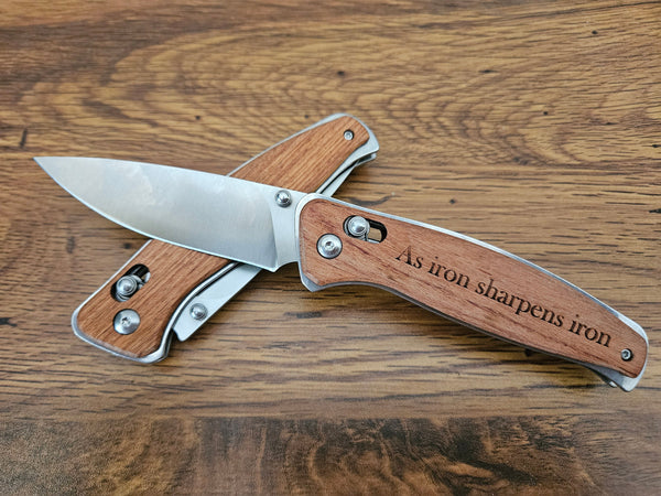 personalized gift, Bible verse, iron sharpens iron