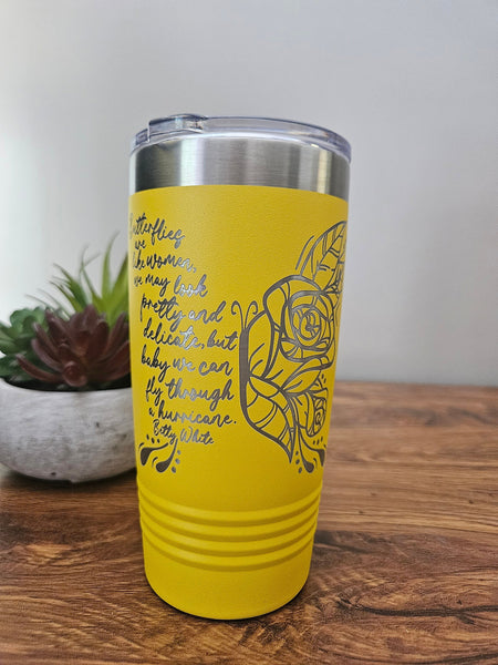 Betty White Laser Engraved Tumbler, Polar Camel Stainless Steel