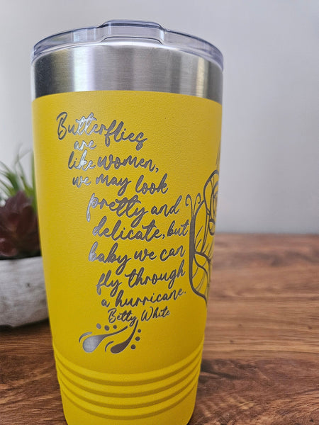 Betty White Laser Engraved Tumbler, Polar Camel Stainless Steel