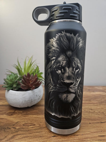 Lion Engraved Polar Camel Stainless Steel Tumbler