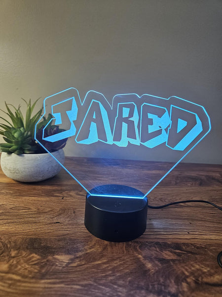 Personalized Name LED Night Light, 16 Color Remote, Custom Acrylic Lamp