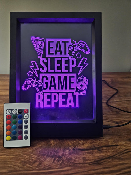 gamer led light picture frame
