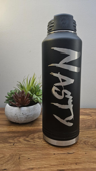 Laser Engraved Skull Tumbler, Stainless Steel Drinkware