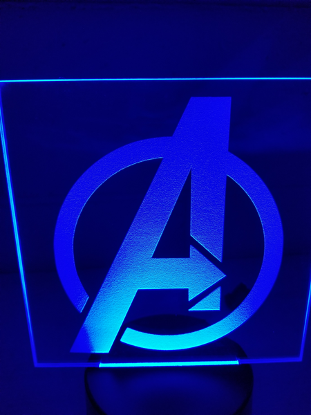 Avengers Logo light, Personalized avenger light with kids name