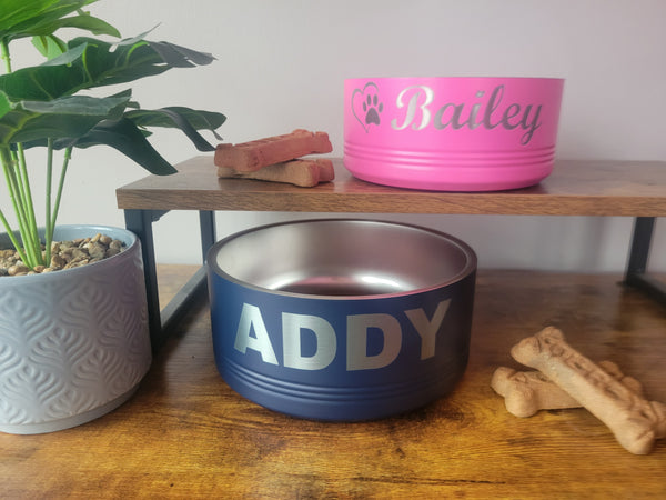 Laser Engraved Dog Bowls