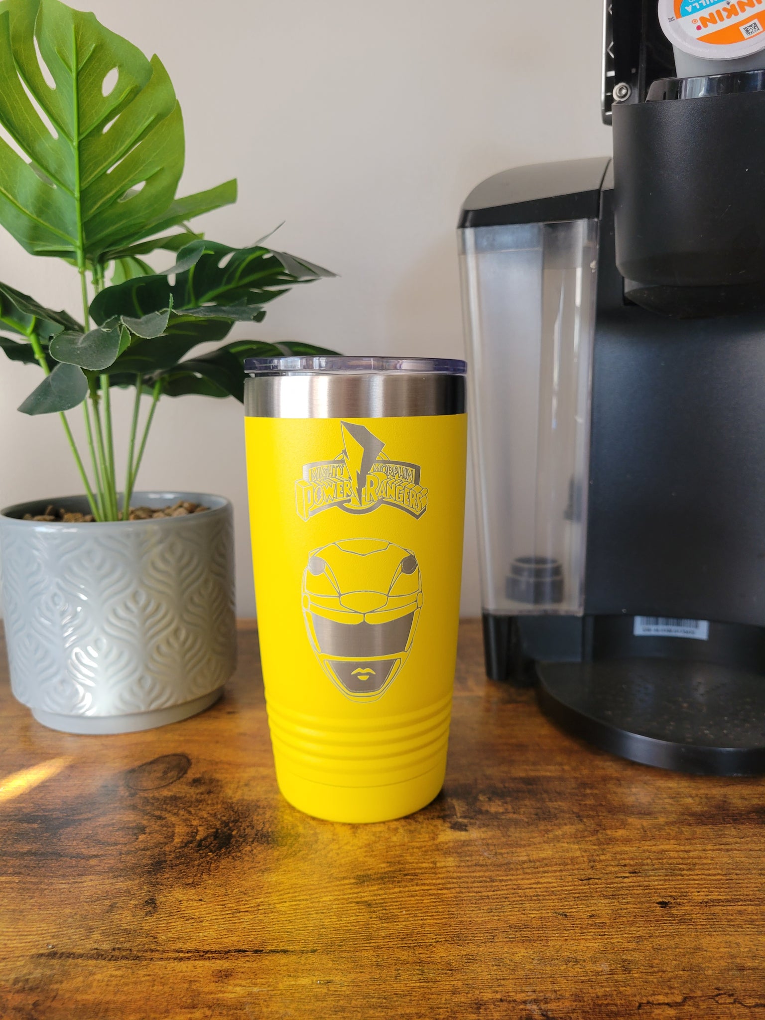 Yellow Power Ranger tumbler