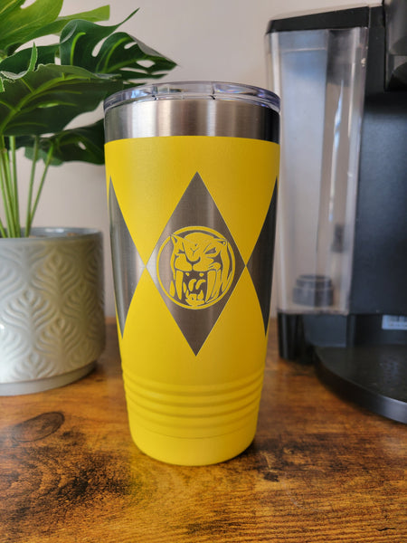 Yellow Power Ranger tumbler