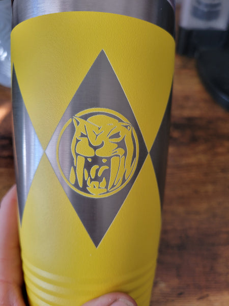 Yellow Power Ranger tumbler