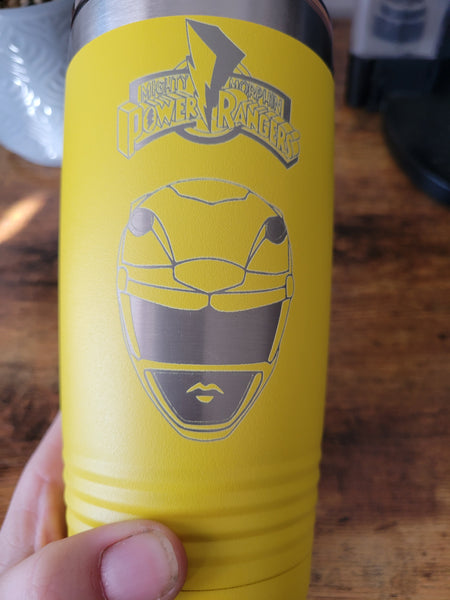 Yellow Power Ranger tumbler