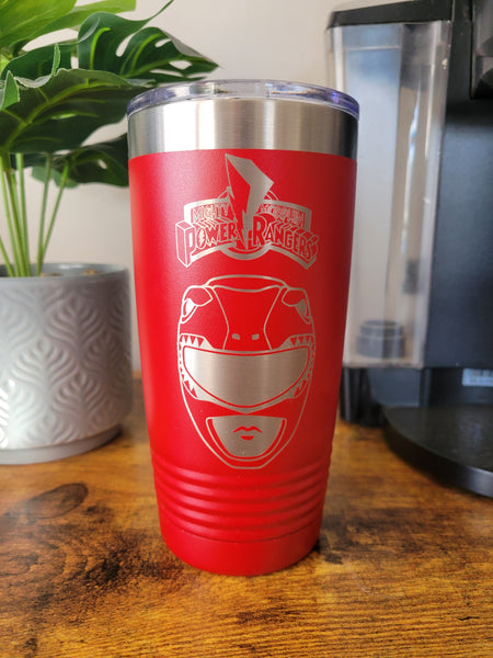 Red Power Ranger tumbler