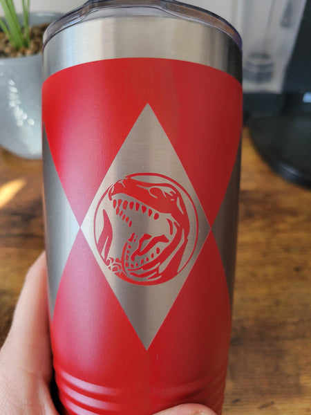 Red Power Ranger tumbler