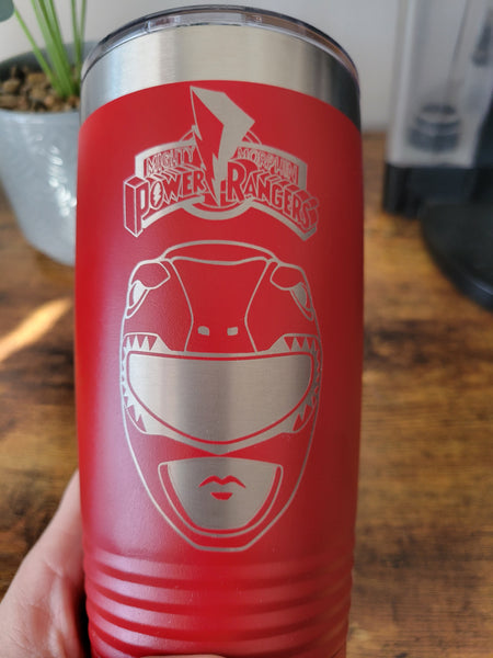 Red Power Ranger tumbler