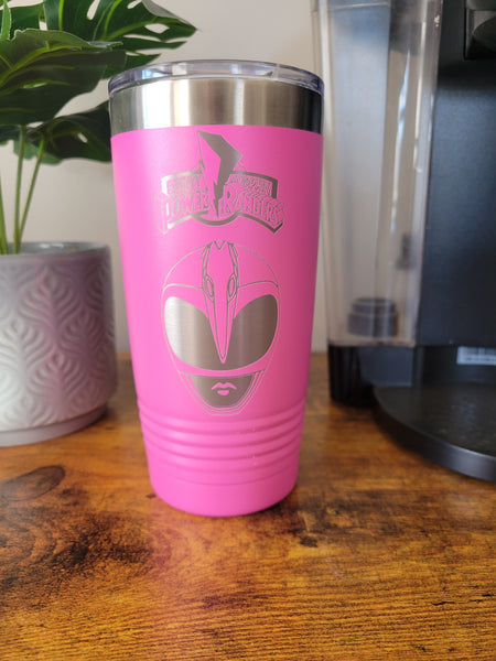 Pink Power Ranger tumbler