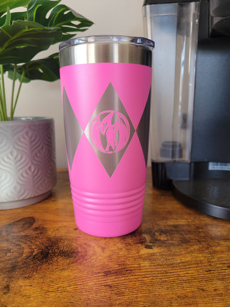 Pink Power Ranger tumbler