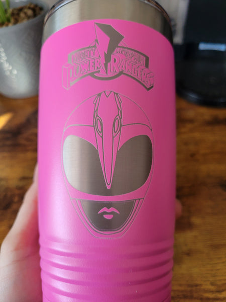 Pink Power Ranger tumbler