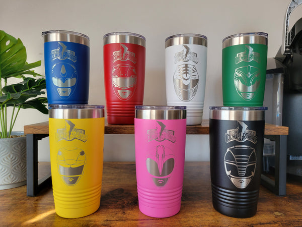 Pink Power Ranger tumbler