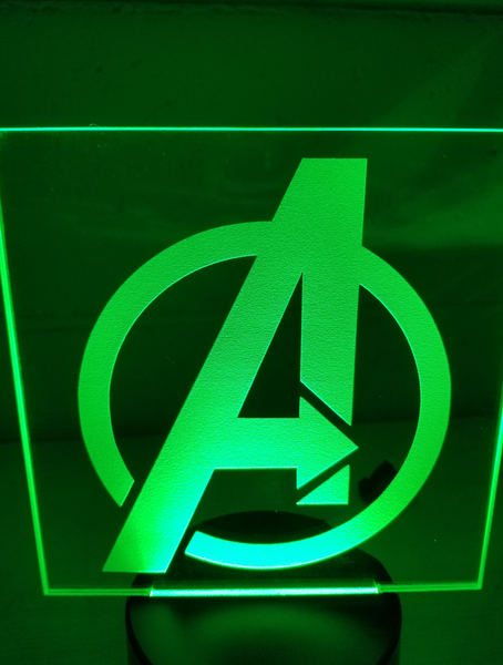 Avengers Logo light, Personalized avenger light with kids name